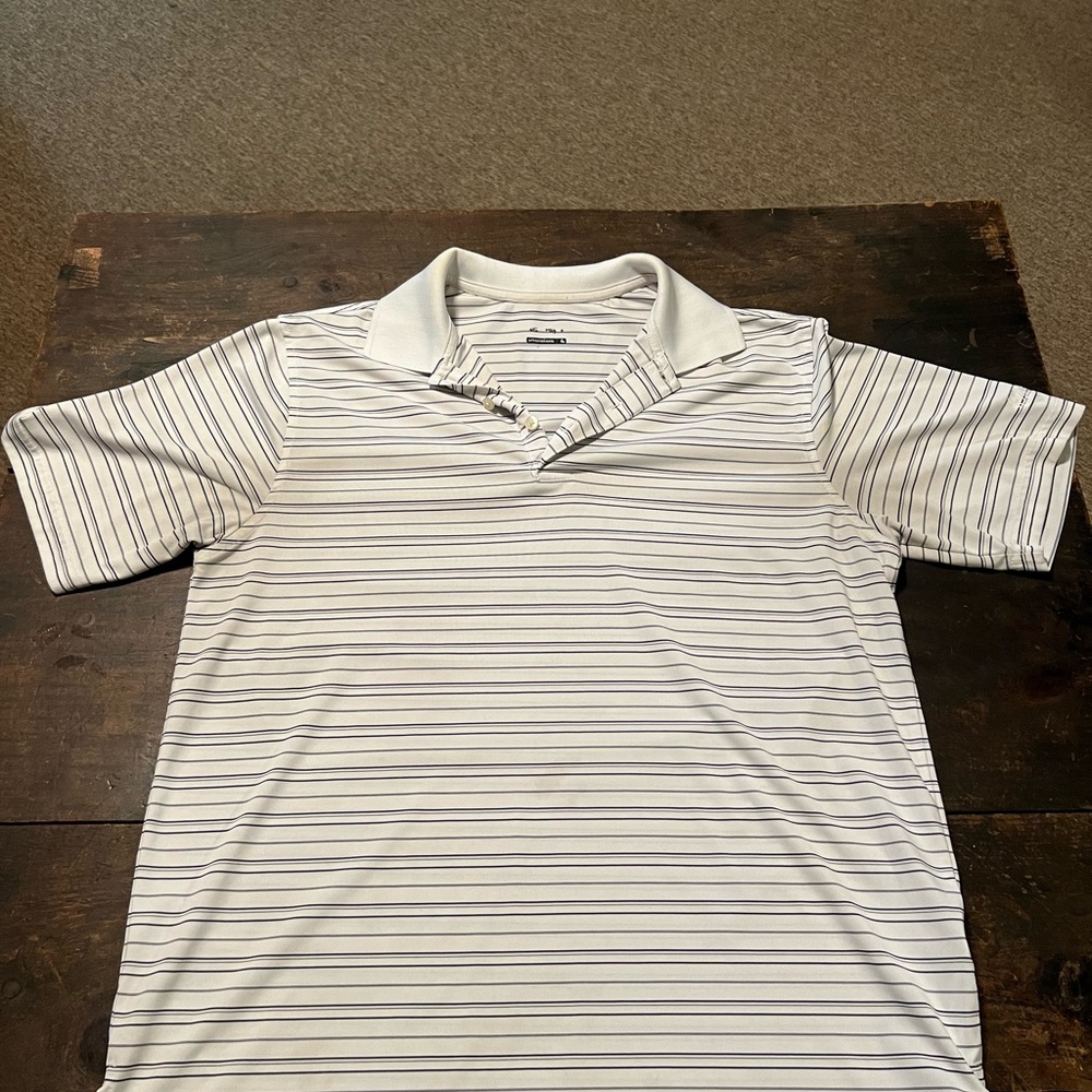 Striped Polo Shirt - White and Black